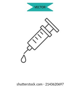 Vaccine icons  symbol vector elements for infographic web