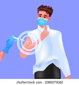 vaccine injection given to businessman patient successful covid-19 vaccination concept portrait