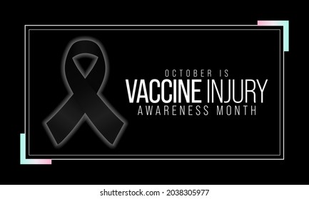 Vaccine injury awareness month is observed every year in October all across the United states. Vector illustration