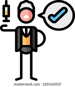 ilustración de material de elemento de diseño aislado de vacuna. Vector de fondo blanco