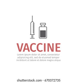 Vaccine. Line Icon. Vector