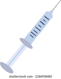 Vaccine medical plastic syringe treatment vector illustration