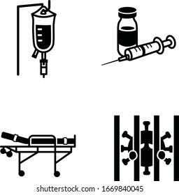 Vaccine & Medical stuffs vector icons