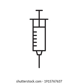 vacuna en línea de jeringuilla médica diseño de ilustraciones vectoriales