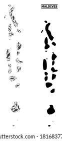Vaccine mosaic and solid map of Maldives. Vector map of Maldives is constructed of vaccine symbols and men figures. Template is useful for treatment purposes. Final win over asian flu.