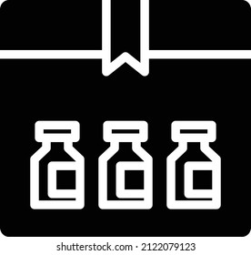Vaccine Pack Icon, Vaccination, Vaccine Against Virus Sign and Symbols.