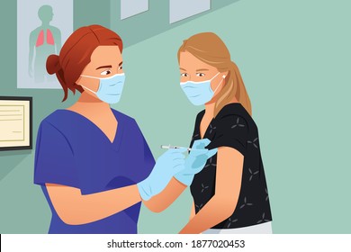 vaccine for people illustration vector