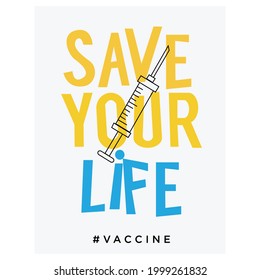 Vaccine poster design for corona virus protection. Healthy campaign flyer.