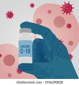 Vaccine with red virus vector template design