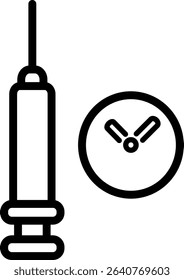 Vaccine reminder with syringe icon