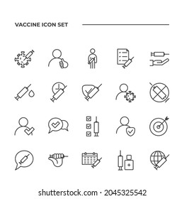 Vaccine set icon, isolated Vaccine set sign icon, vector illustration