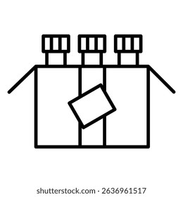 Icono del Vector del envío de la vacuna para la cadena fría