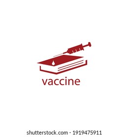 bloc de notas de ilustración de vacuna. educación de símbolos de signo de estado de diseño vectorial