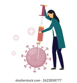 Vaccine shot Vector illustration which can easily modify or edit which can easily modify or edit

