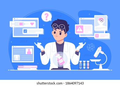 vaccine side effects concept illustration
