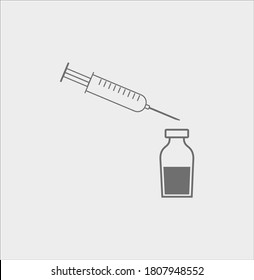 Vaccine simple icon. illustration for web and mobile design.