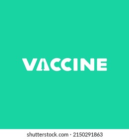 Vaccine. Simple and modern logo template.