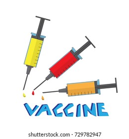 vaccine syringe vector,cartoon