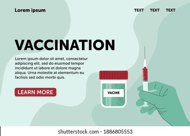 vaccine vector background. vaccination concept Banners Templates. Can use for Backgrounds, Infographics. 