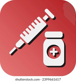 Vaccine Vector Glyph Gradient Background Icon For Personal And Commercial Use.
