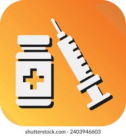 Vaccine Vector Glyph Gradient Background Icon For Personal And Commercial Use.
