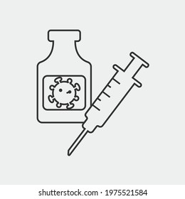 Vaccine vector icon illustration sign