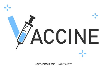 Vaccine vector,  Image of covid-19 vaccine, Illustration of antiviral vaccine, Isolated vector illustration.