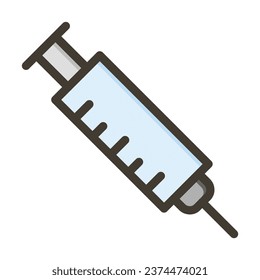 Vaccine Vector Thick Line Filled Colors Icon For Personal And Commercial Use.
