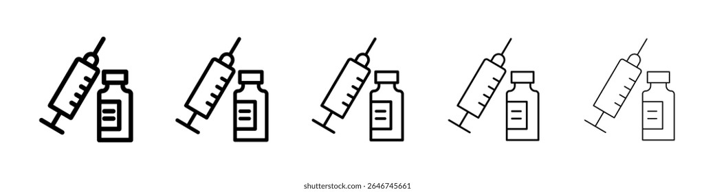 Conceito do ícone do frasco da vacina. design gráfico, logotipo, Web, UI.