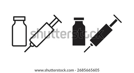 Vaccine vial icon simple vector symbol