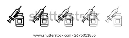 Vaccine vial icon Vector Art Illustration