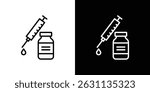 Vaccine vial icon vector collection. vector sign illustration