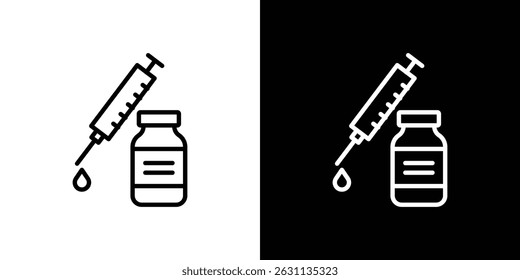 Vaccine vial icon vetor collection. ilustração de sinal de vetor
