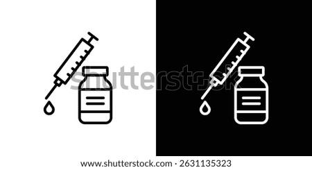 Vaccine vial icon vector collection. vector sign illustration