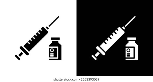 Ícone do frasco da vacina Gráficos escalonáveis por vetor