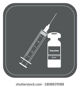 Vaccine for virus, injector icon, Pandemic