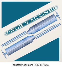Virus de las vacunas. Antecedentes Desarrollo de vacunas contra virus. Ilustración de la inyección de vacuna para el virus