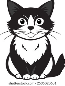 Vator gato preto salta em um fundo branco
