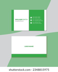 Vactor clean and simple professional business card design template