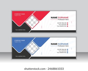 Vactor email signature design template for business .