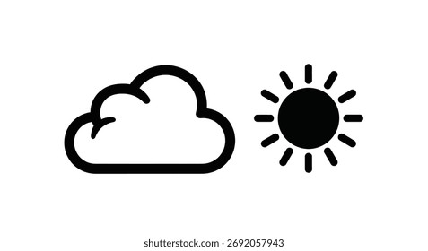 Vektorgrafik einer Wolke und der Sonne