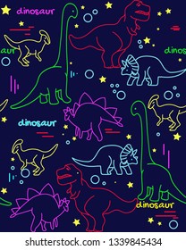  Vactor illustration of dinosaur. Cute illustration flat stile of dino