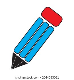 lápiz del logotipo de vacuno en rojo y negro azul