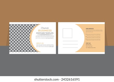 Vactor postcard design template mordern illustrator

