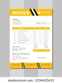 Vactor shapes invoice design template