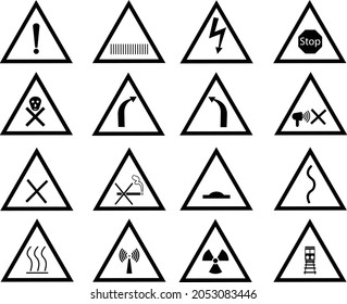 Vaktor-Warnzeichen-Symbol-Set,eps10.