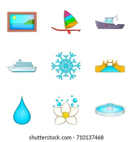 Vacuity icons set. Cartoon set of 9 vacuity vector icons for web isolated on white background