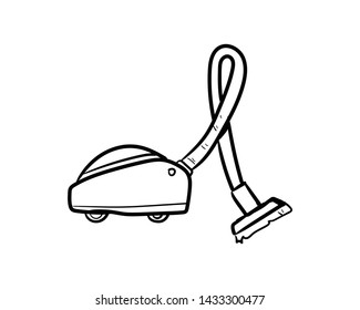 Vacum Cleaner Doodle Hand Draw Drawing Vector