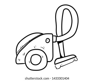 vacum cleaner doodle hand draw drawing vector