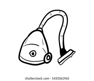 vacum cleaner doodle hand draw drawing vector